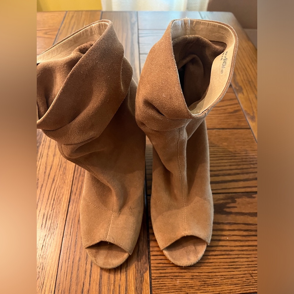 Open toe booties